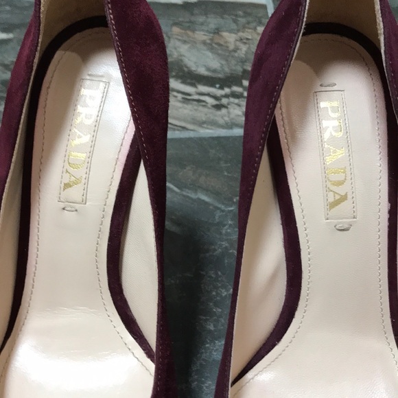 Like New Prada Suede/Snakeskin Platforms - Picture 8 of 8